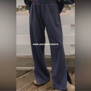 Daily Drills Wide-Leg Sweatpants in Navy